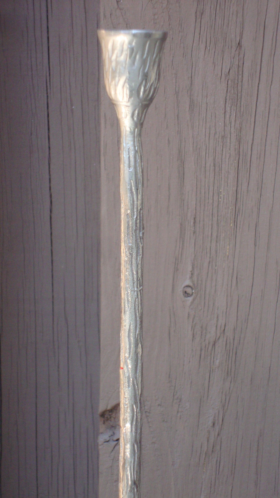 [SOLD] Michael Aram Silver Treebark Candlestick