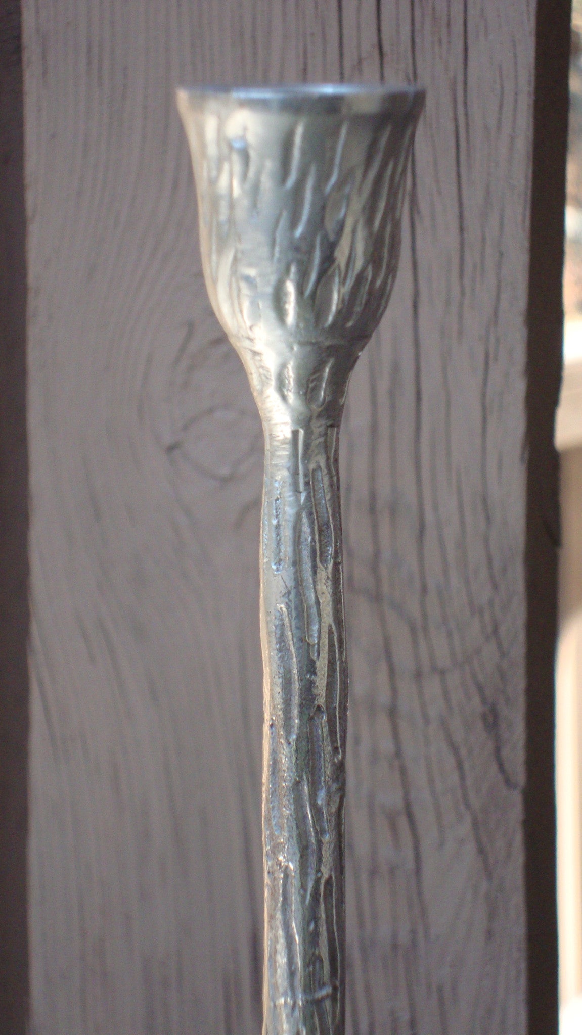 [SOLD] Michael Aram Silver Treebark Candlestick