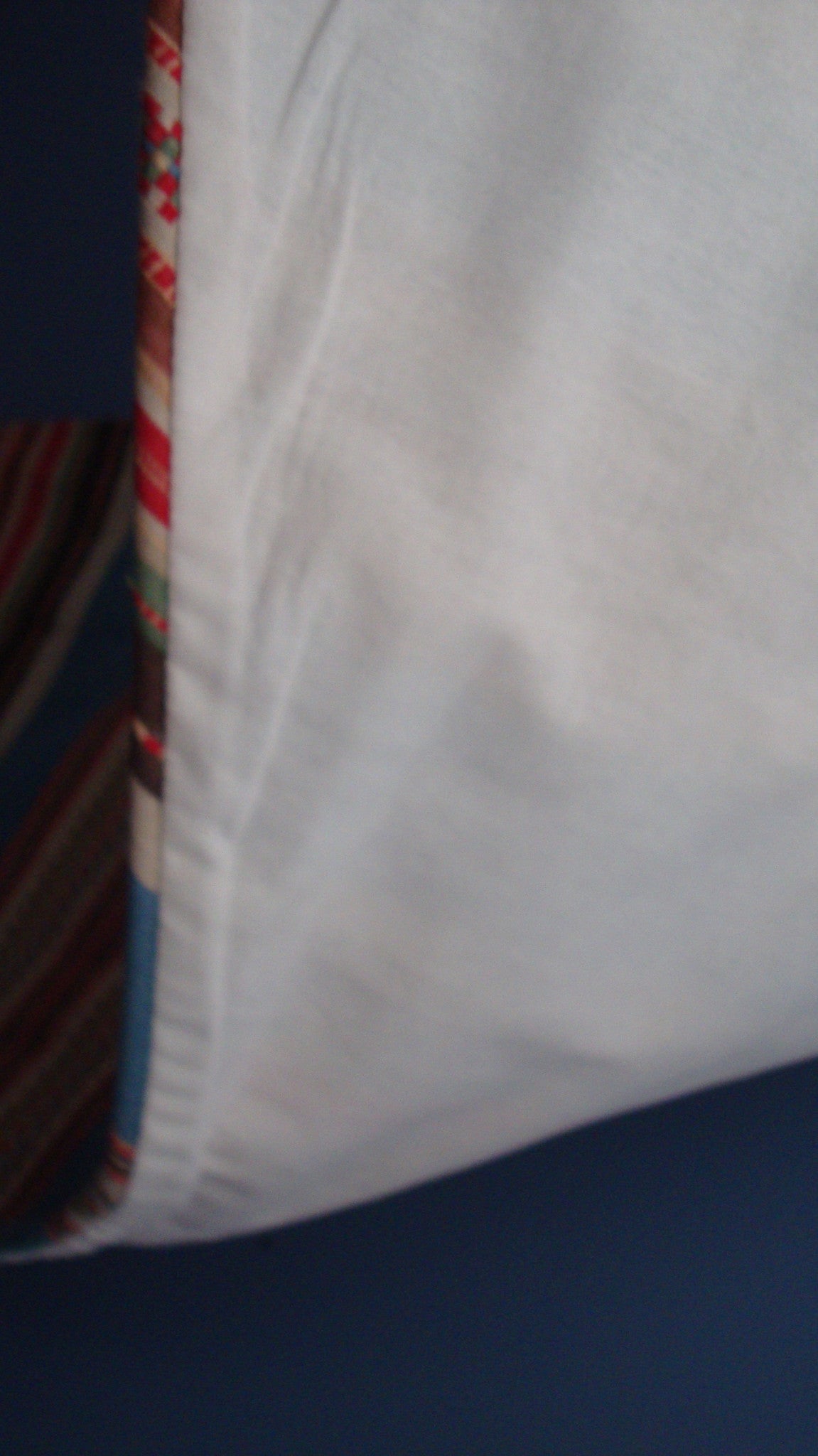 [SOLD] Vintage Blue White Scandinavian Striped Large Window Valance