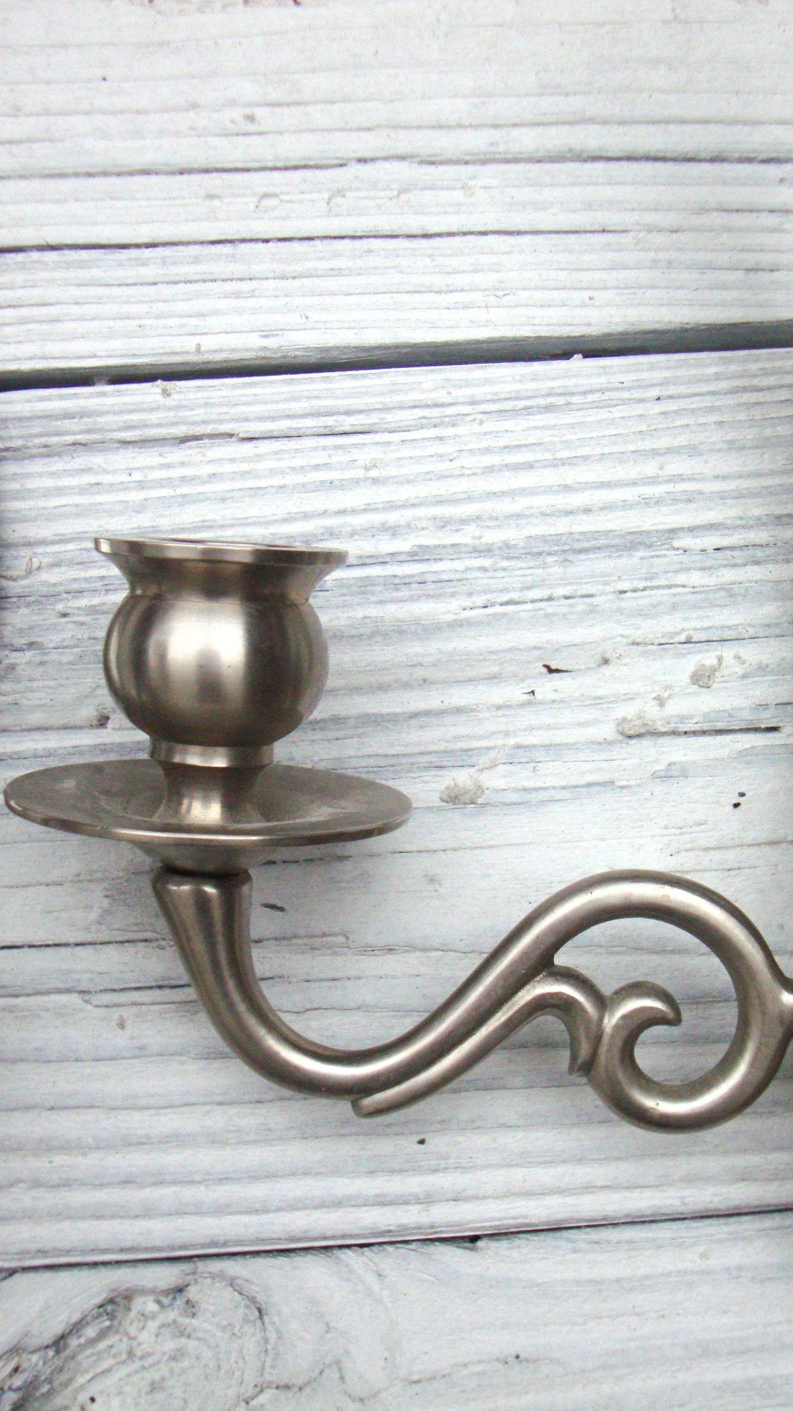 [Sold] Vintage Gustavian Swedish Silver Mirror Candle Sconces - 2