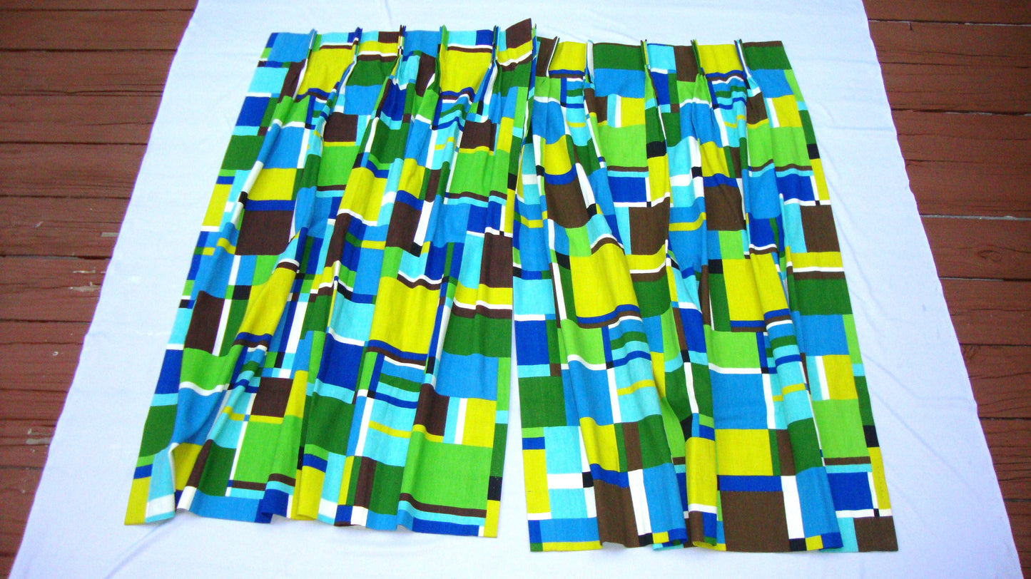 Modern Mid-Century Retro Valance Curtains