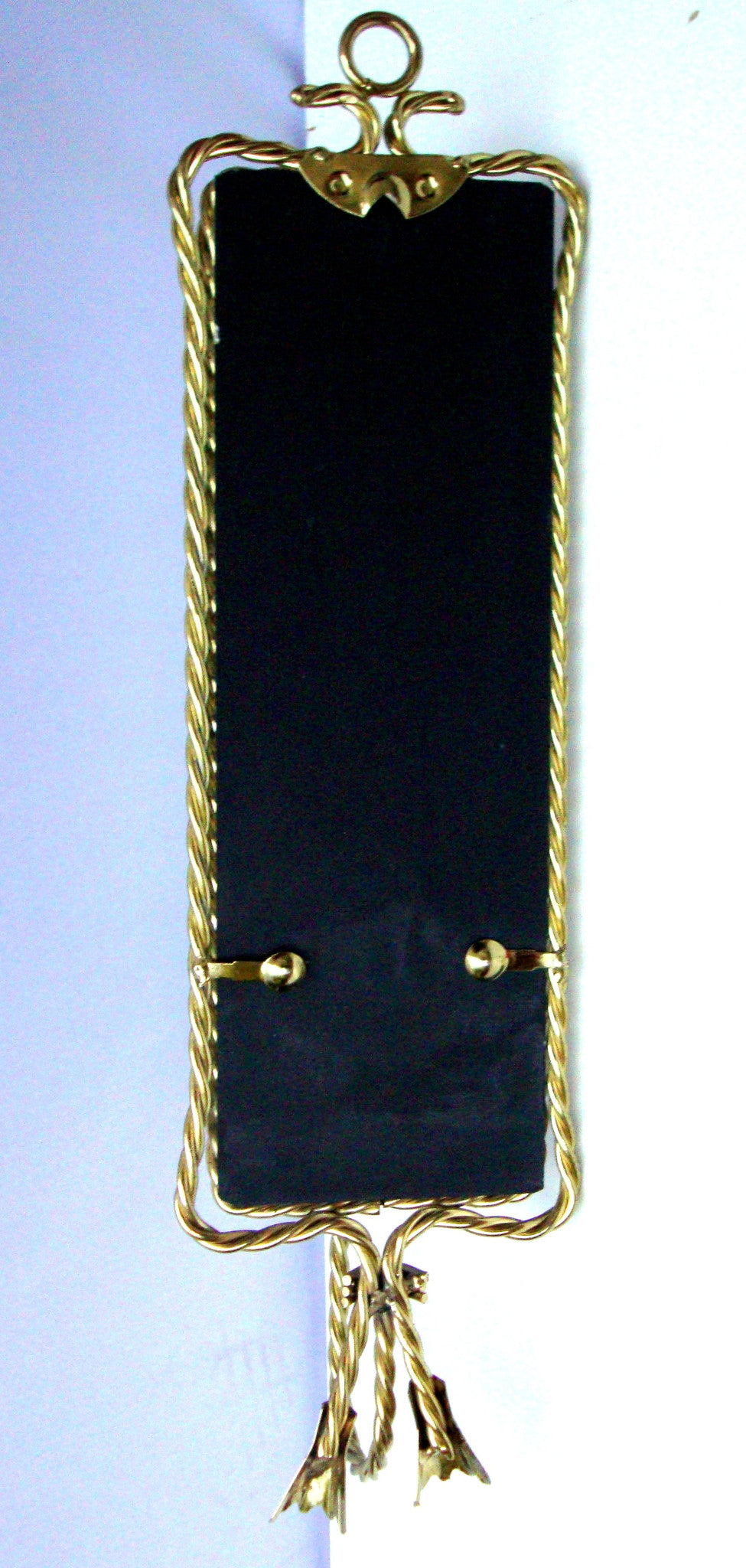(SOLD) Hollywood Regency Gold Twist Mirror Candleholder