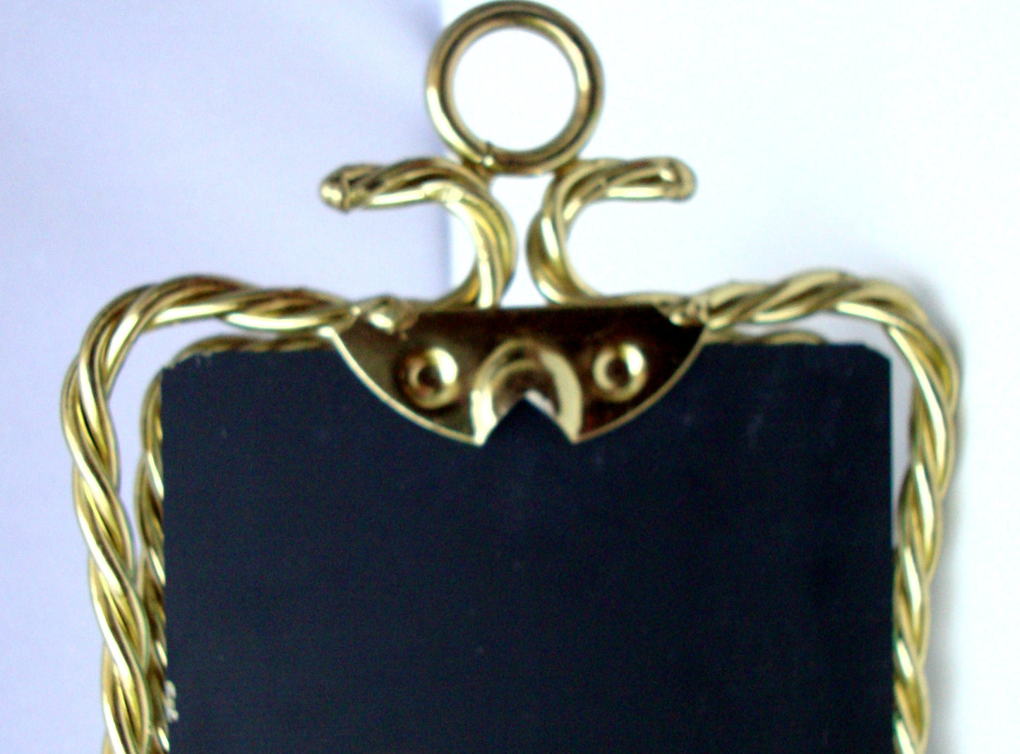 (SOLD) Hollywood Regency Gold Twist Mirror Candleholder
