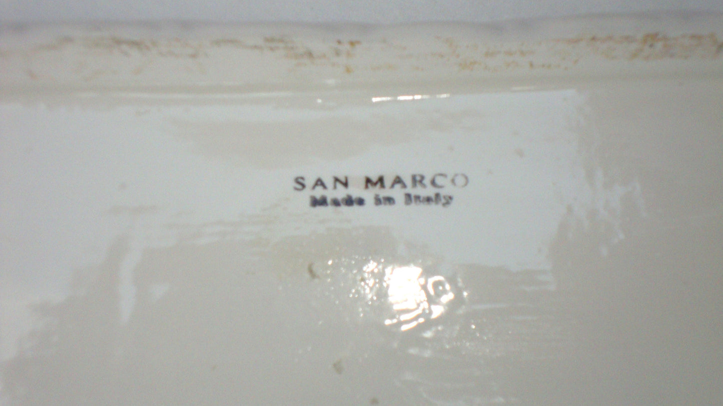 [SOLD] Italian Porcelain Ceramic Wicker Frog Box