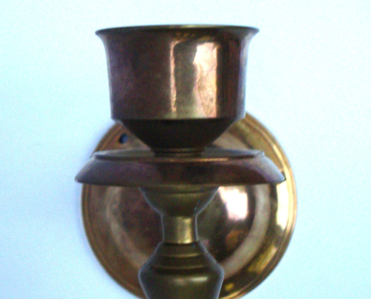 [SOLD] Victorian Gothic Regency Deco Brass Candle Sconces