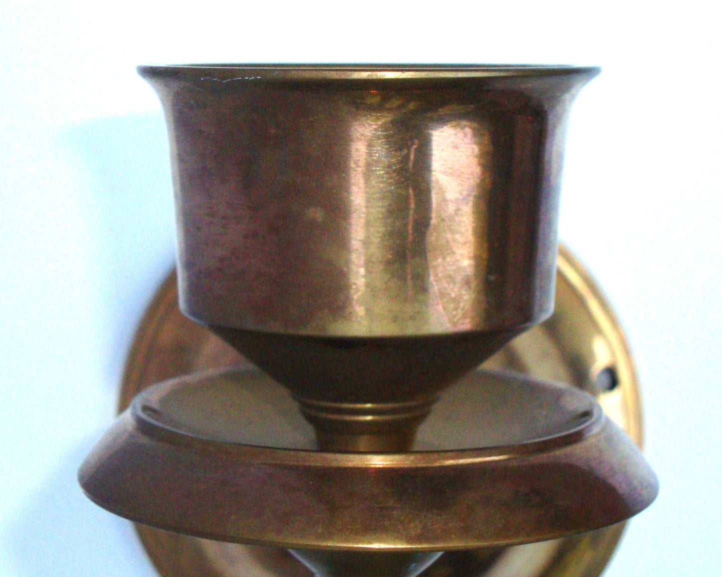[SOLD] Victorian Gothic Regency Deco Brass Candle Sconces
