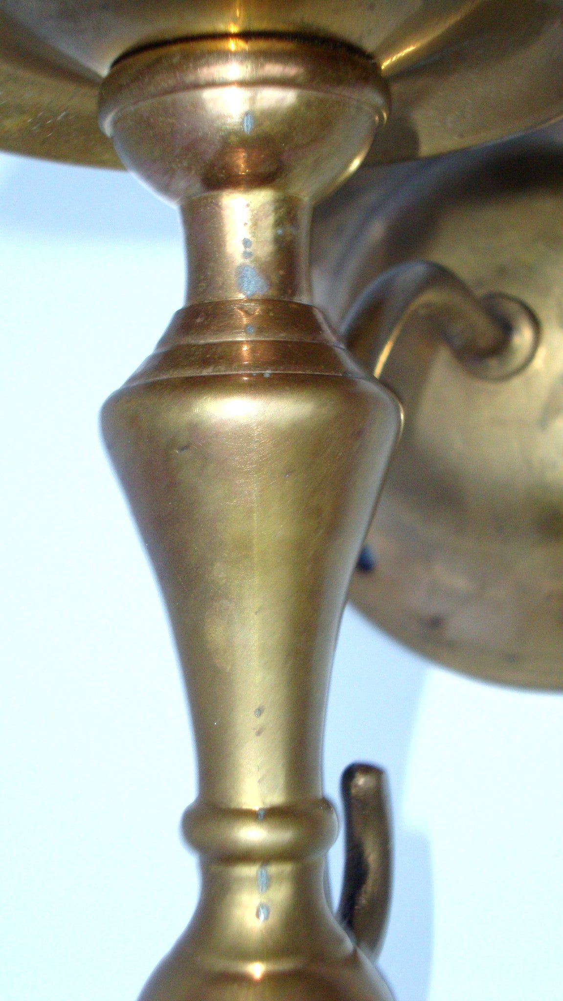 [SOLD] Victorian Gothic Regency Deco Brass Candle Sconces