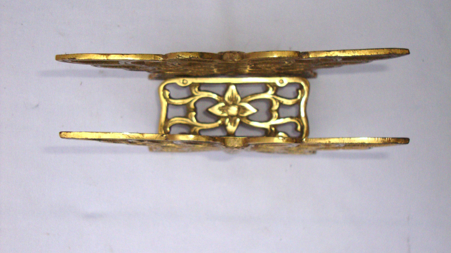 Vintage Brass Butterfly Napkin Holder Sculpture