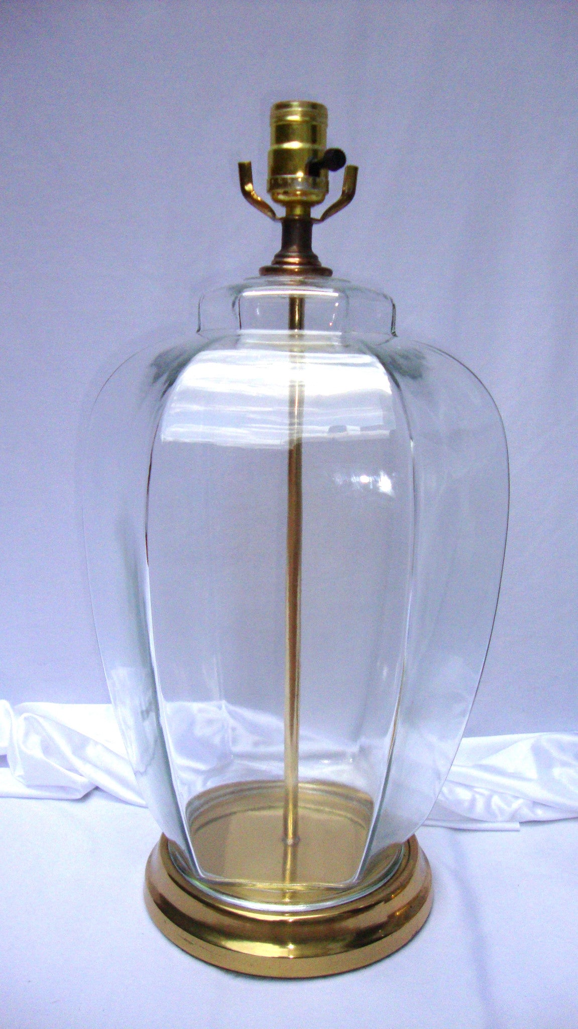 Vintage Modern Glam Glass Hexagon Lamps