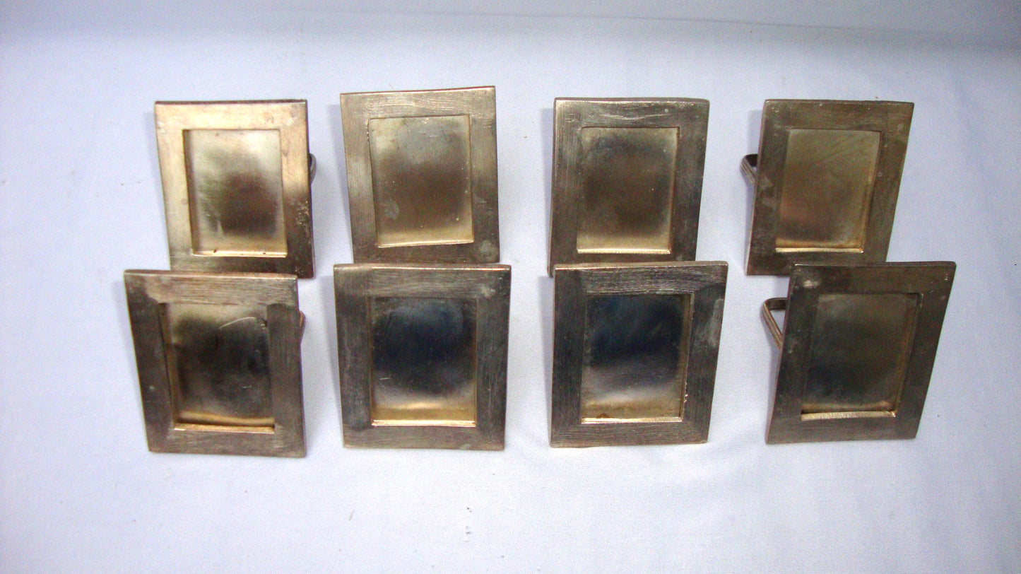 [Sold] Silver Plated Place Holders Napkin Rings - 8