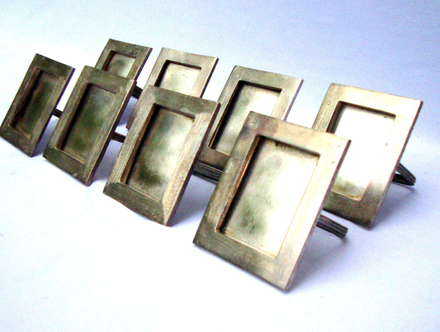 [Sold] Silver Plated Place Holders Napkin Rings - 8