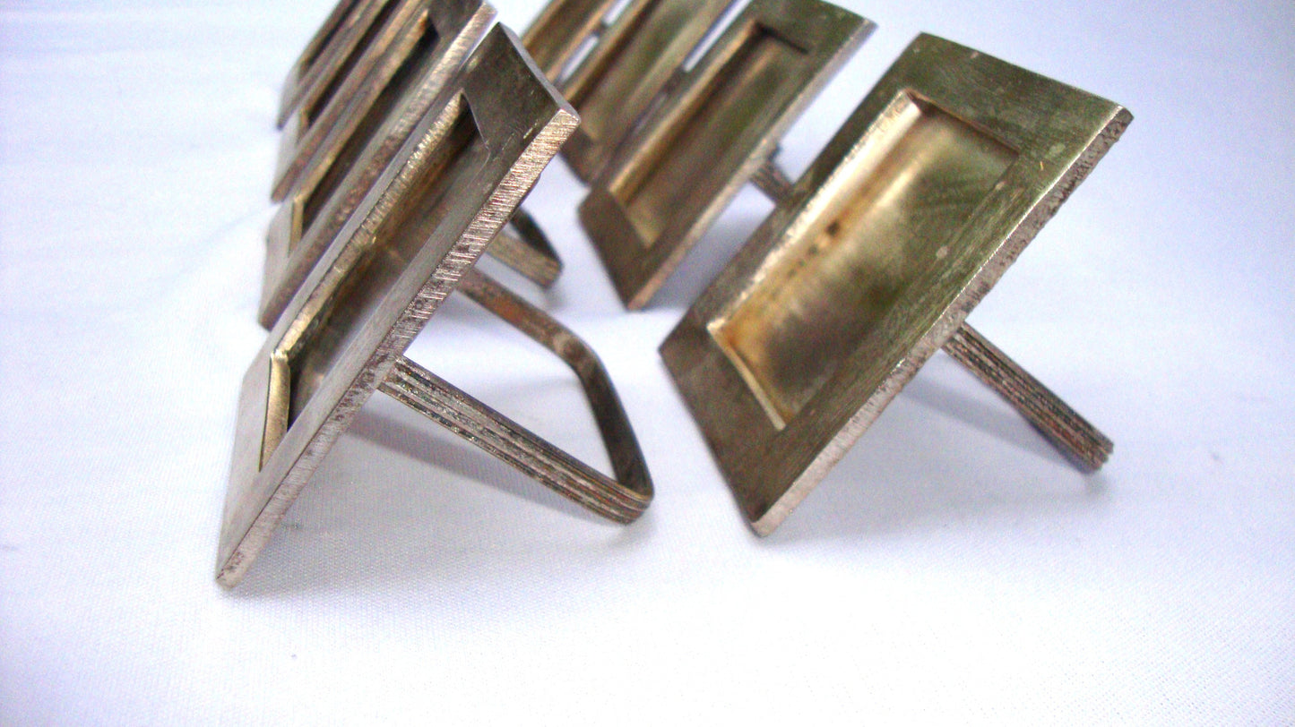 [Sold] Silver Plated Place Holders Napkin Rings - 8