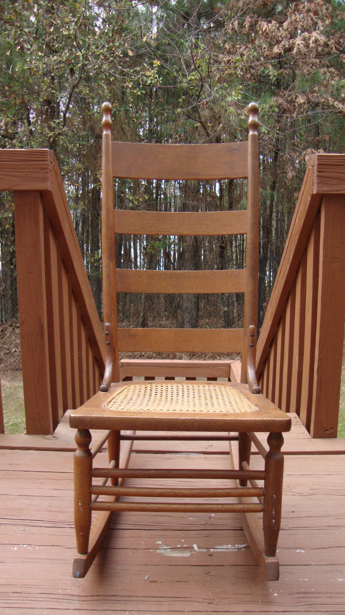 [SOLD] Antique Early American Ladderback Rocker Chair