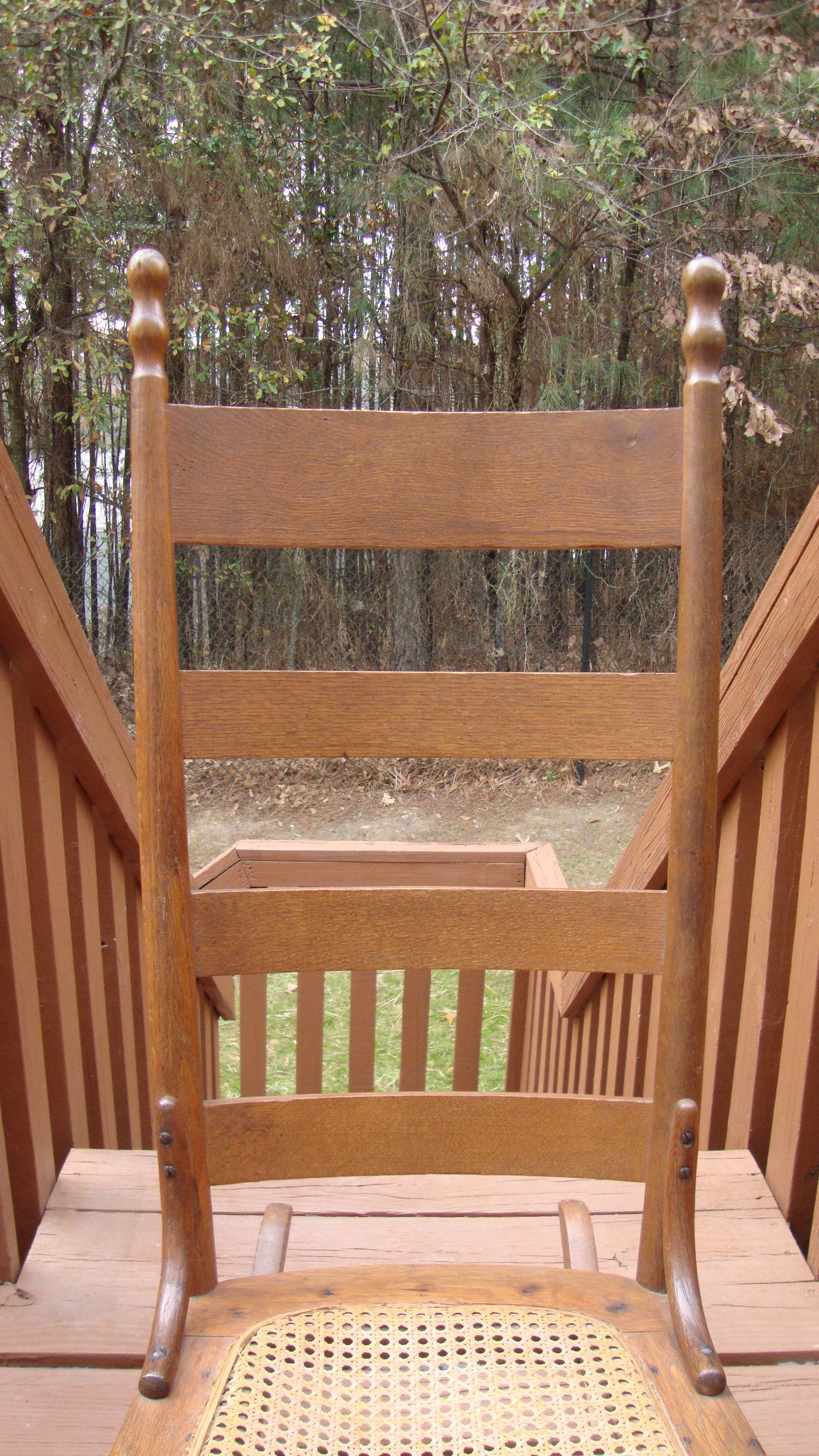 [SOLD] Antique Early American Ladderback Rocker Chair
