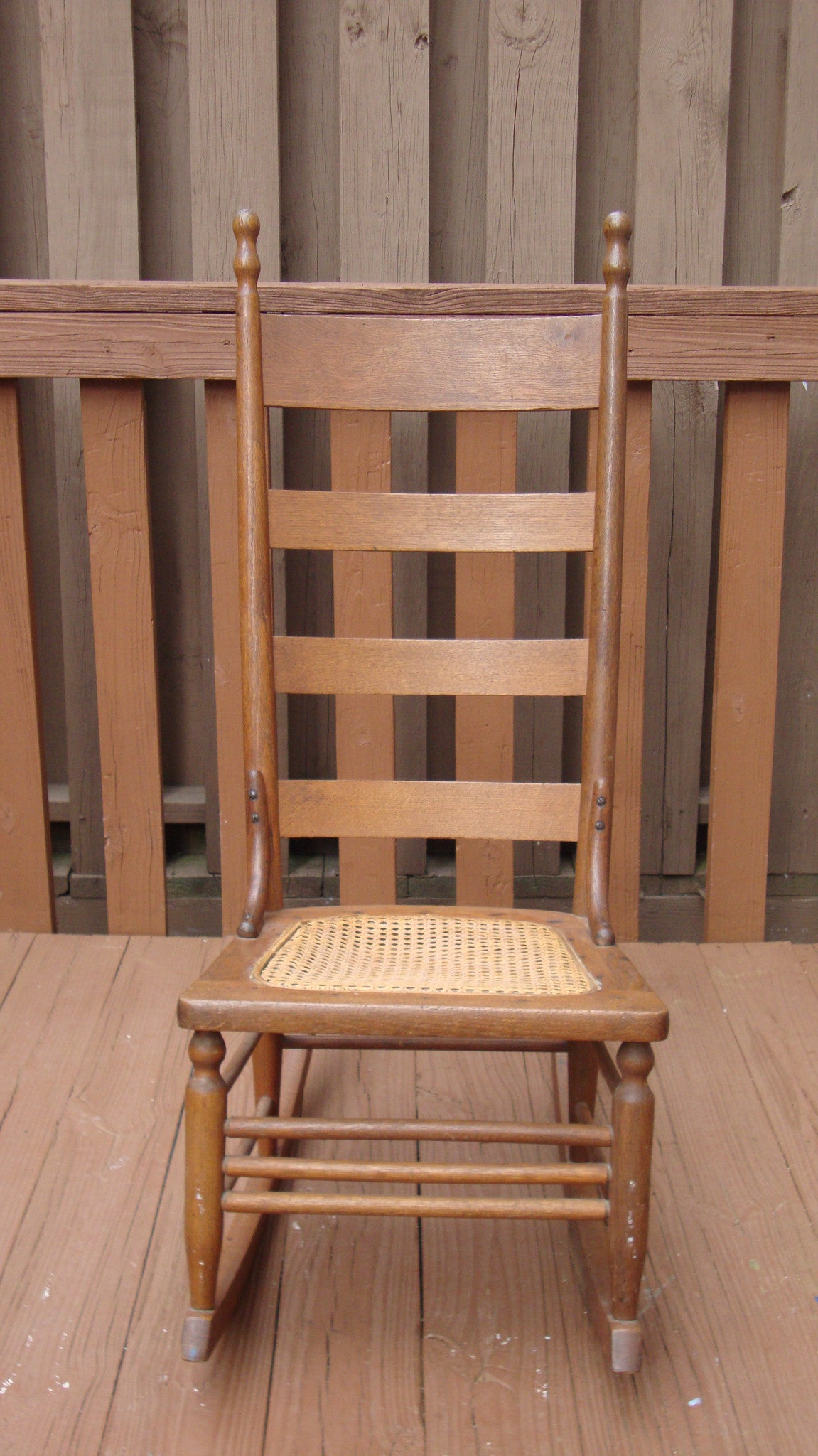 [SOLD] Antique Early American Ladderback Rocker Chair
