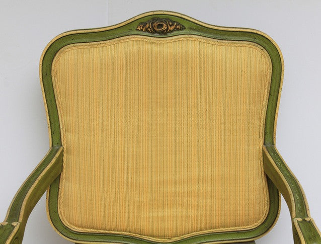Antique French Louis Fauteuils Chairs - Pair