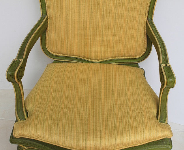 Antique French Louis Fauteuils Chairs - Pair