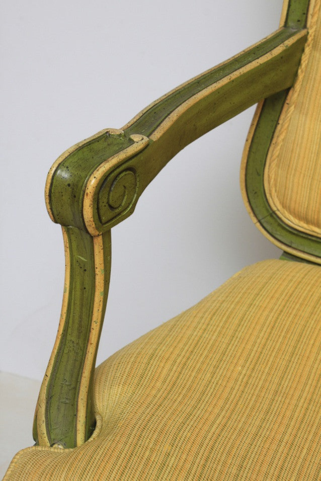 Antique French Louis Fauteuils Chairs - Pair