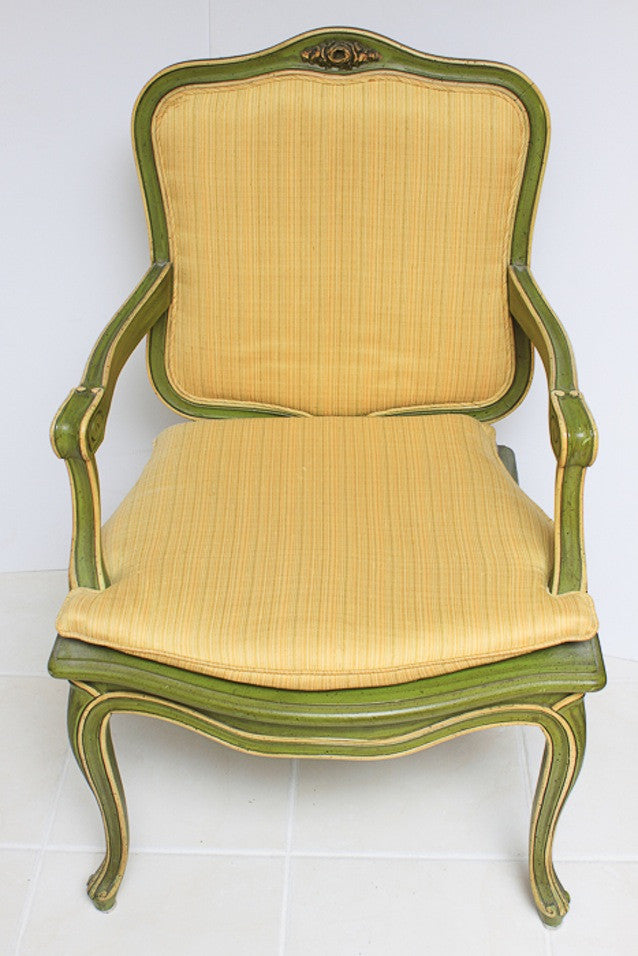 Antique French Louis Fauteuils Chairs - Pair