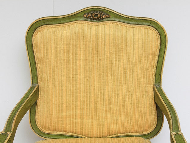 Antique French Louis Fauteuils Chairs - Pair