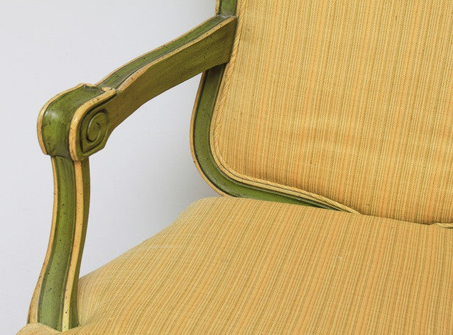 Antique French Louis Fauteuils Chairs - Pair