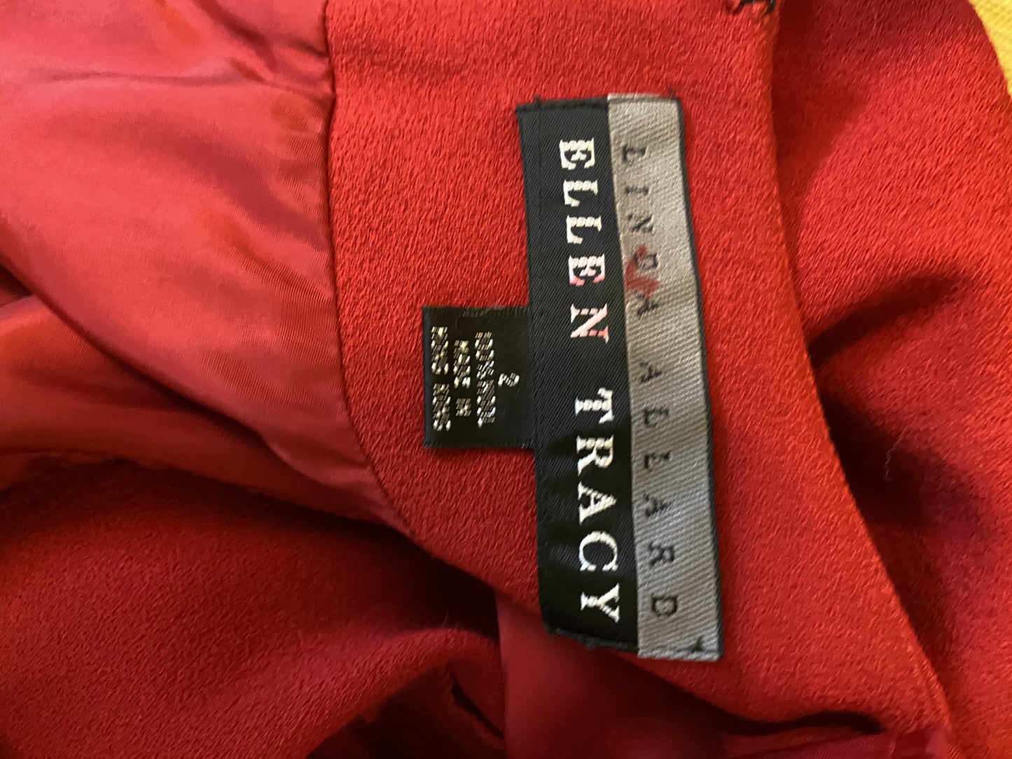 Linda Allard Ellen Tracy Red Wool Fitted Sheath Dress Abby Essie