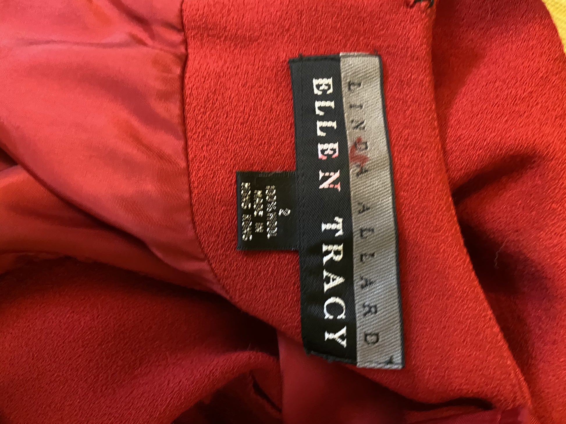 Linda Allard Ellen Tracy Red Wool Fitted Sheath Dress Abby Essie