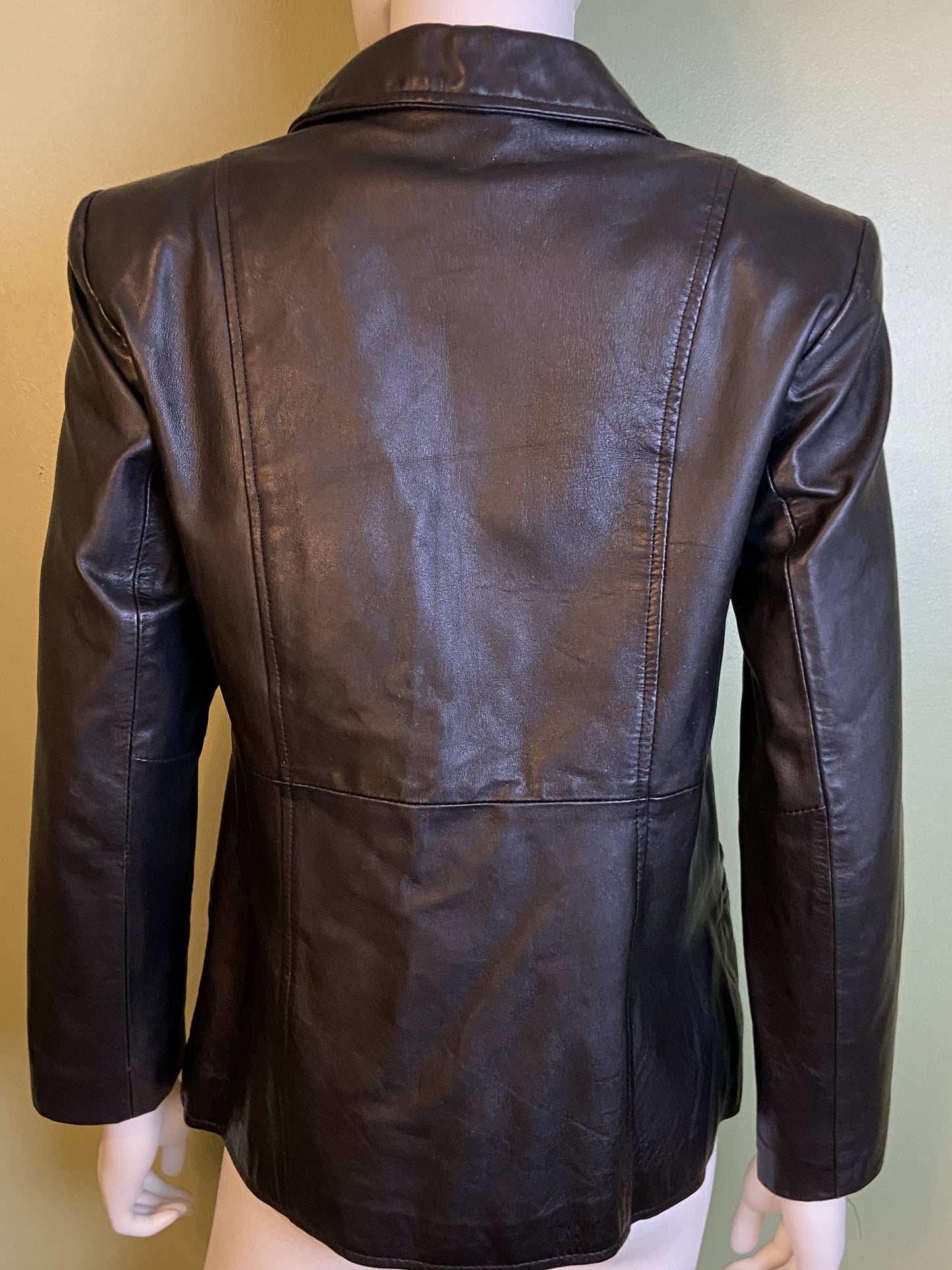 Black Leather Jacket Style & Co Petites Size P [Small 0 2 4]