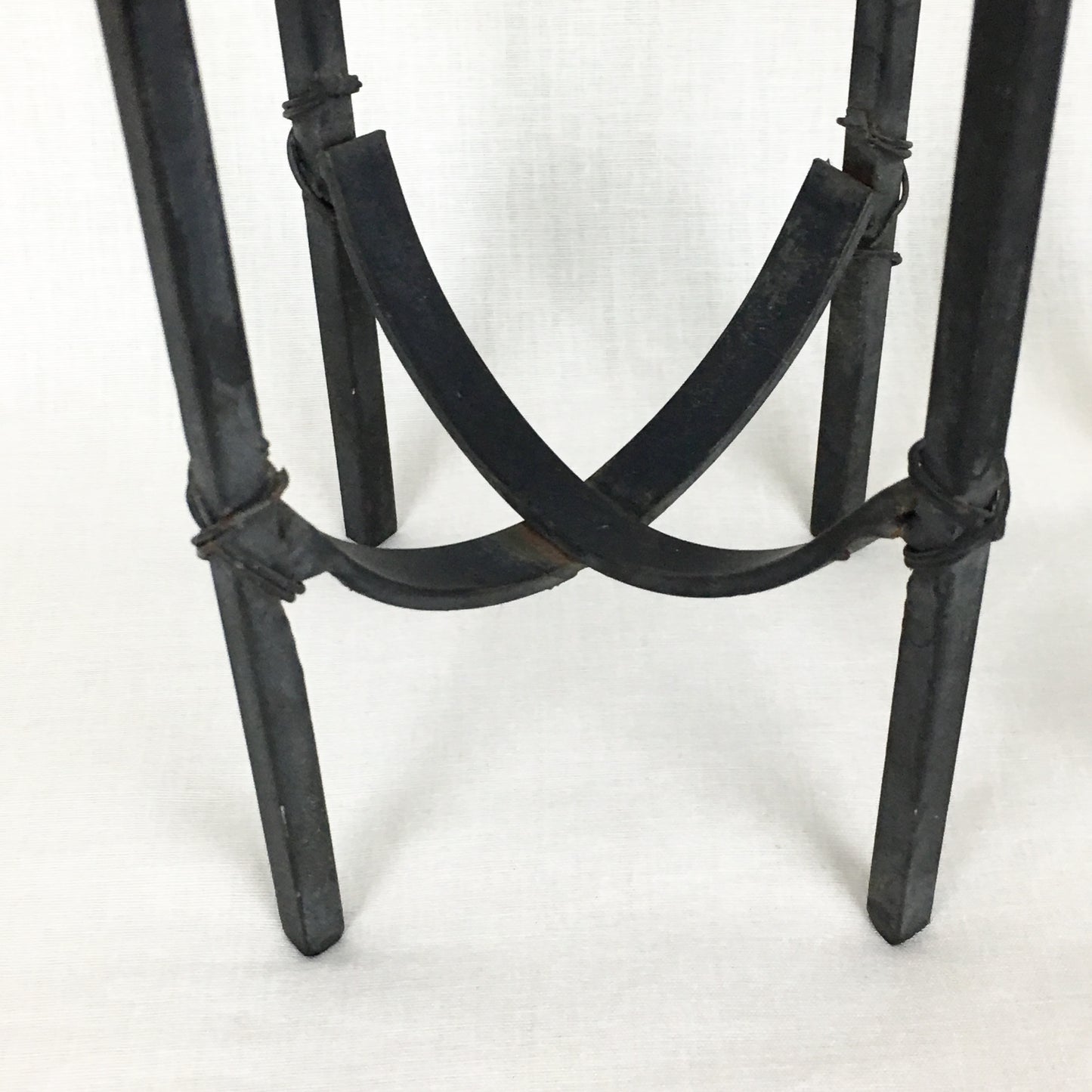 French Art Deco Iron Candle Holders - a Pair
