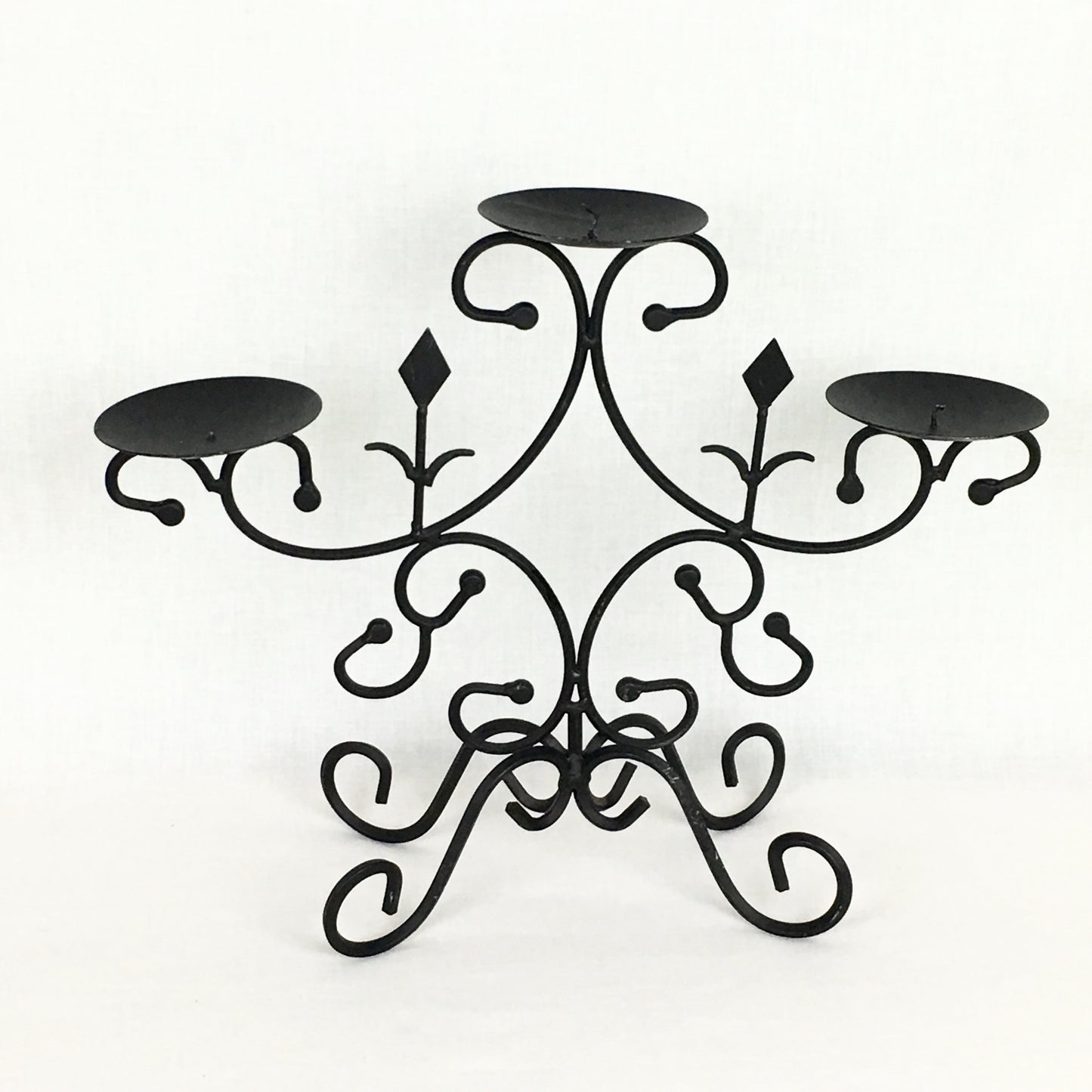 1950s French Art Deco Iron Candle Holder Candelabra
