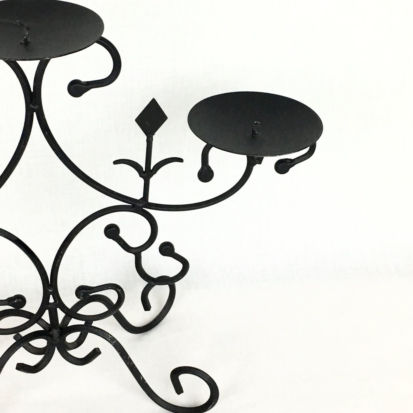 1950s French Art Deco Iron Candle Holder Candelabra
