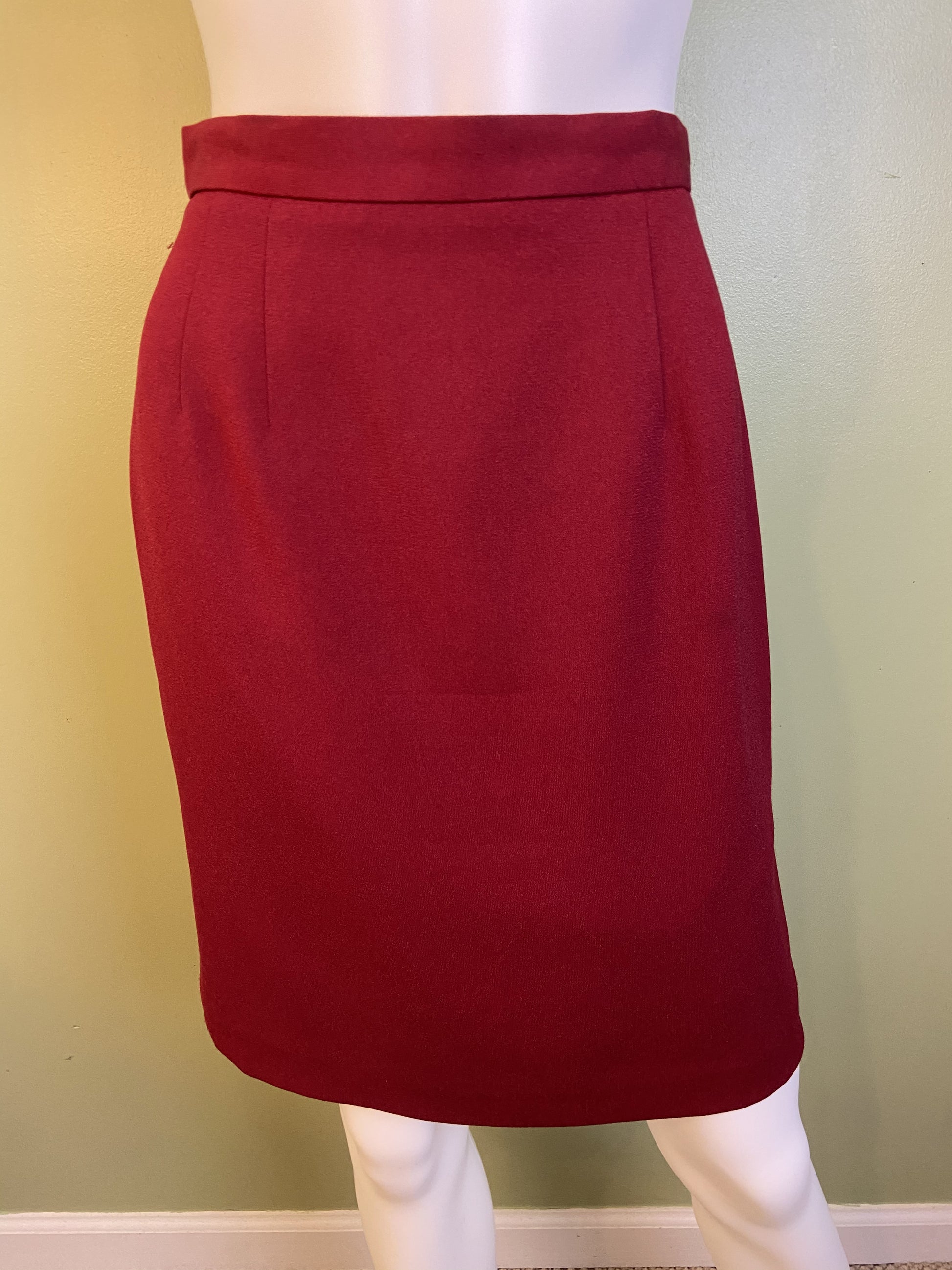 Dark Red Business Skirt Talbots Abby Essie