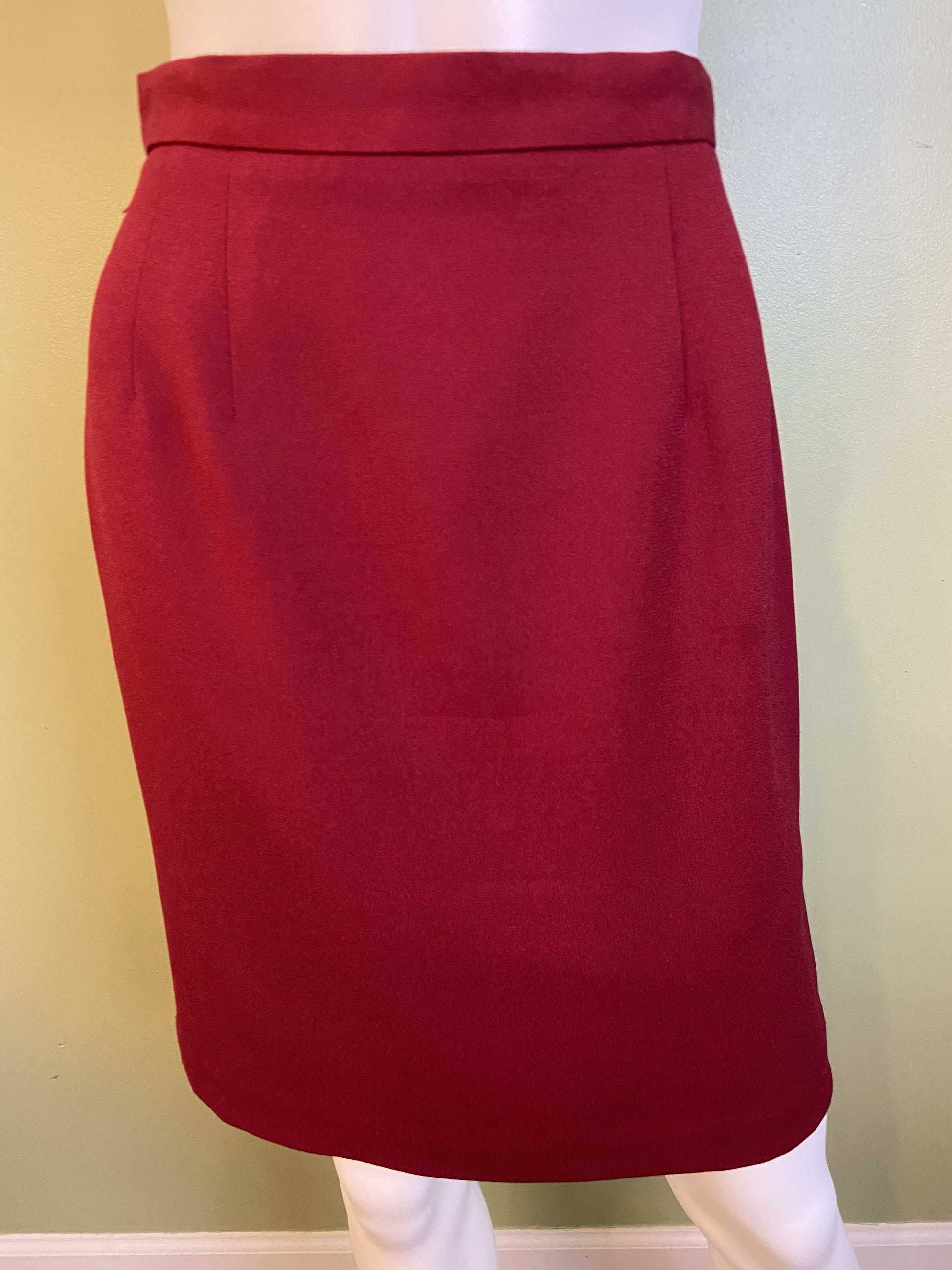 Dark Red Business Skirt Talbots Abby Essie