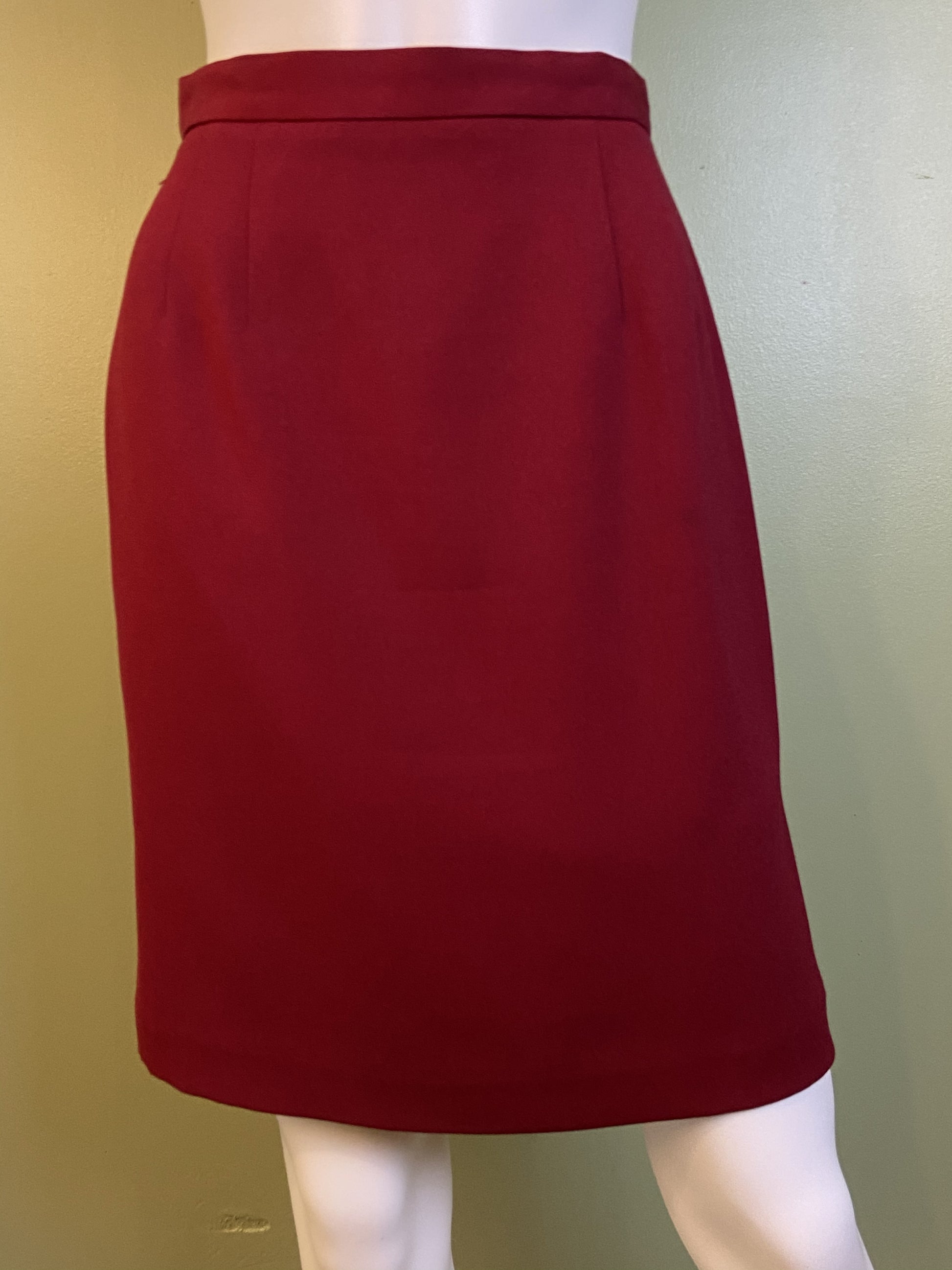 Dark Red Business Skirt Talbots Abby Essie