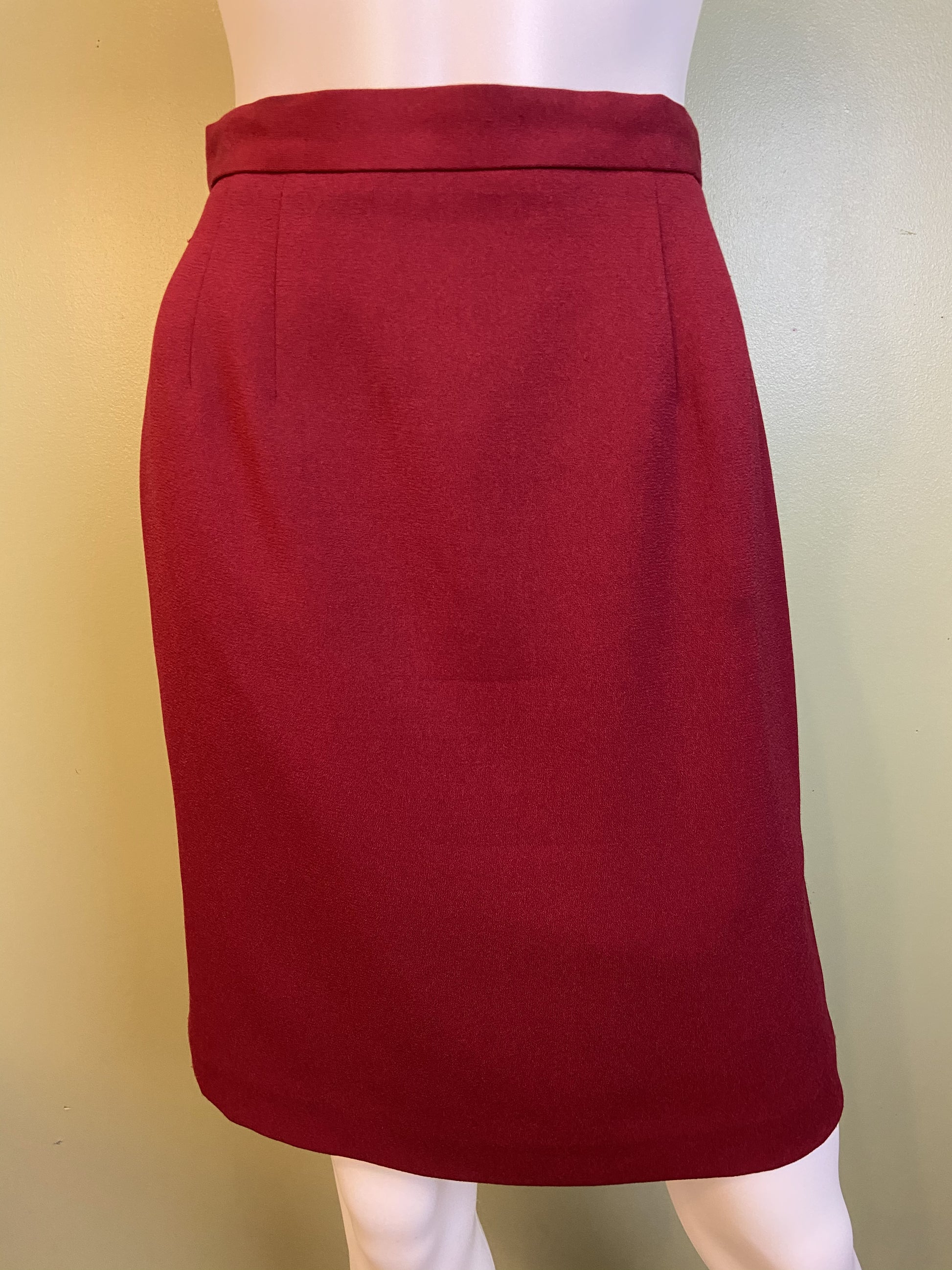 Dark Red Business Skirt Talbots Abby Essie