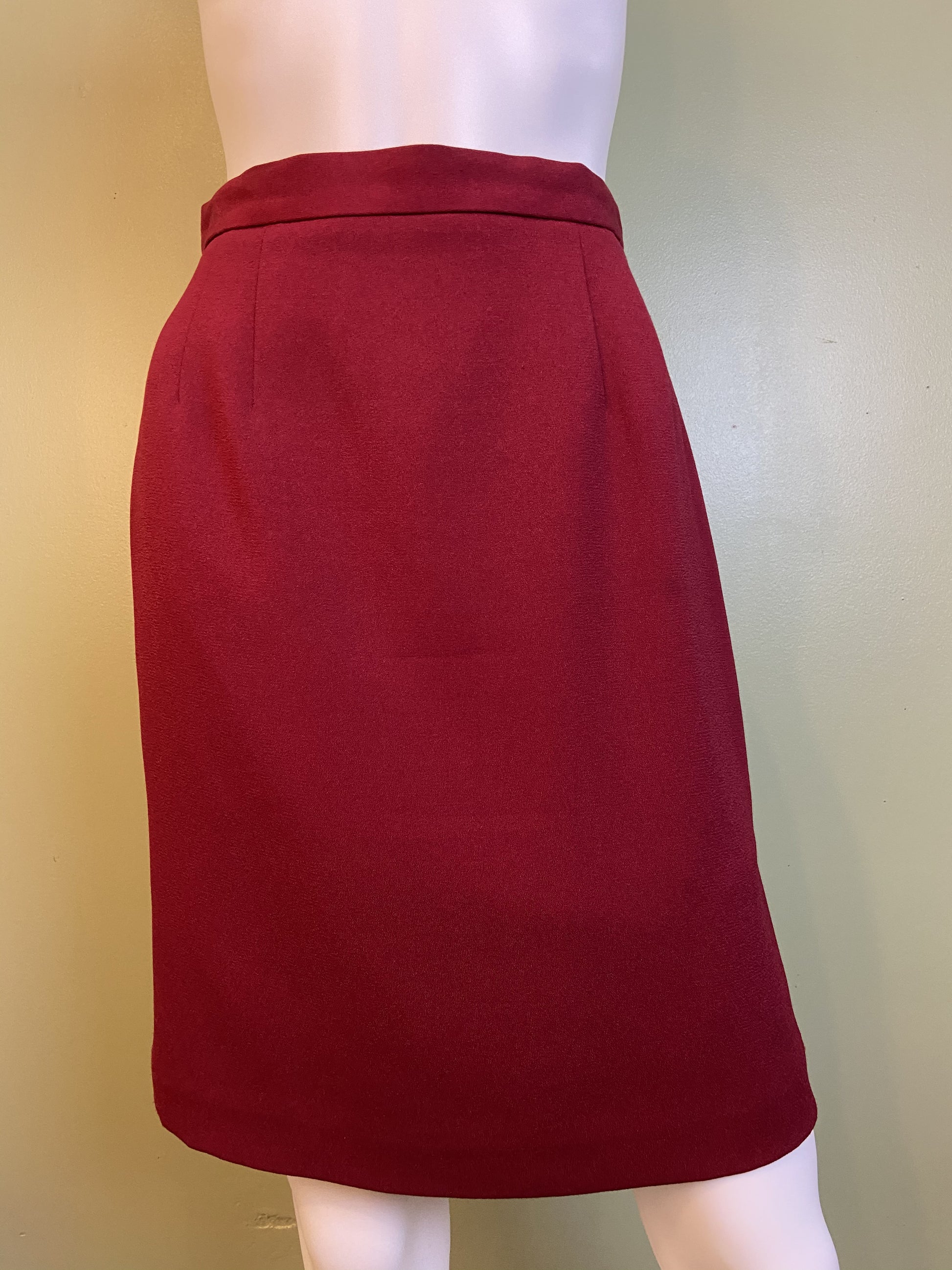 Dark Red Business Skirt Talbots Abby Essie