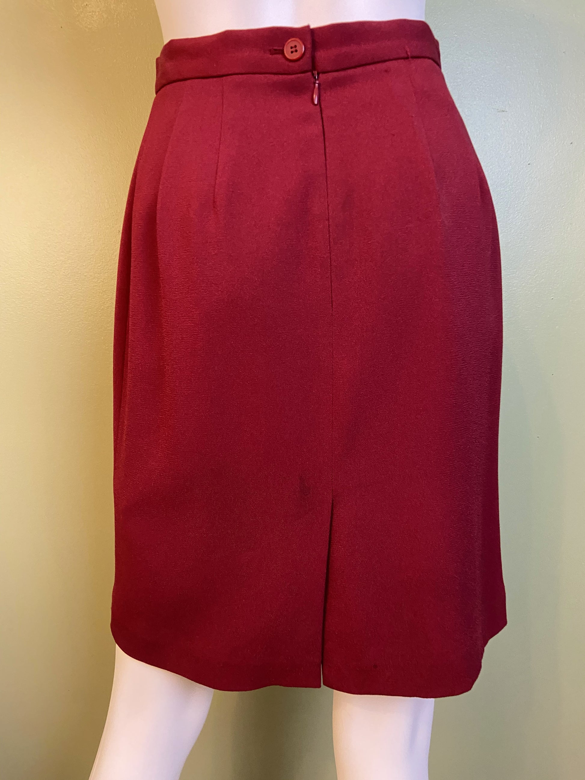 Dark Red Business Skirt Talbots Abby Essie