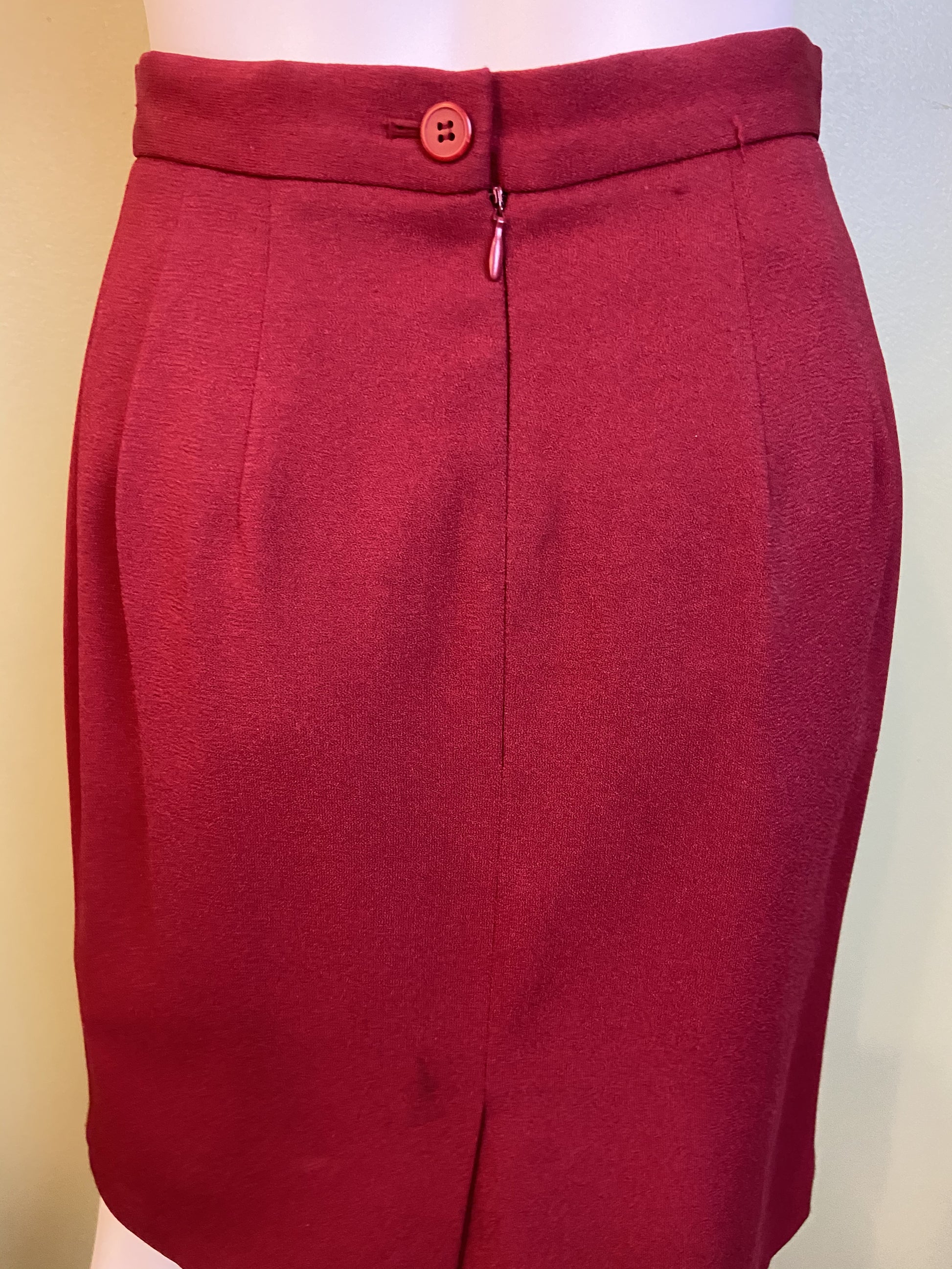 Dark Red Business Skirt Talbots Abby Essie