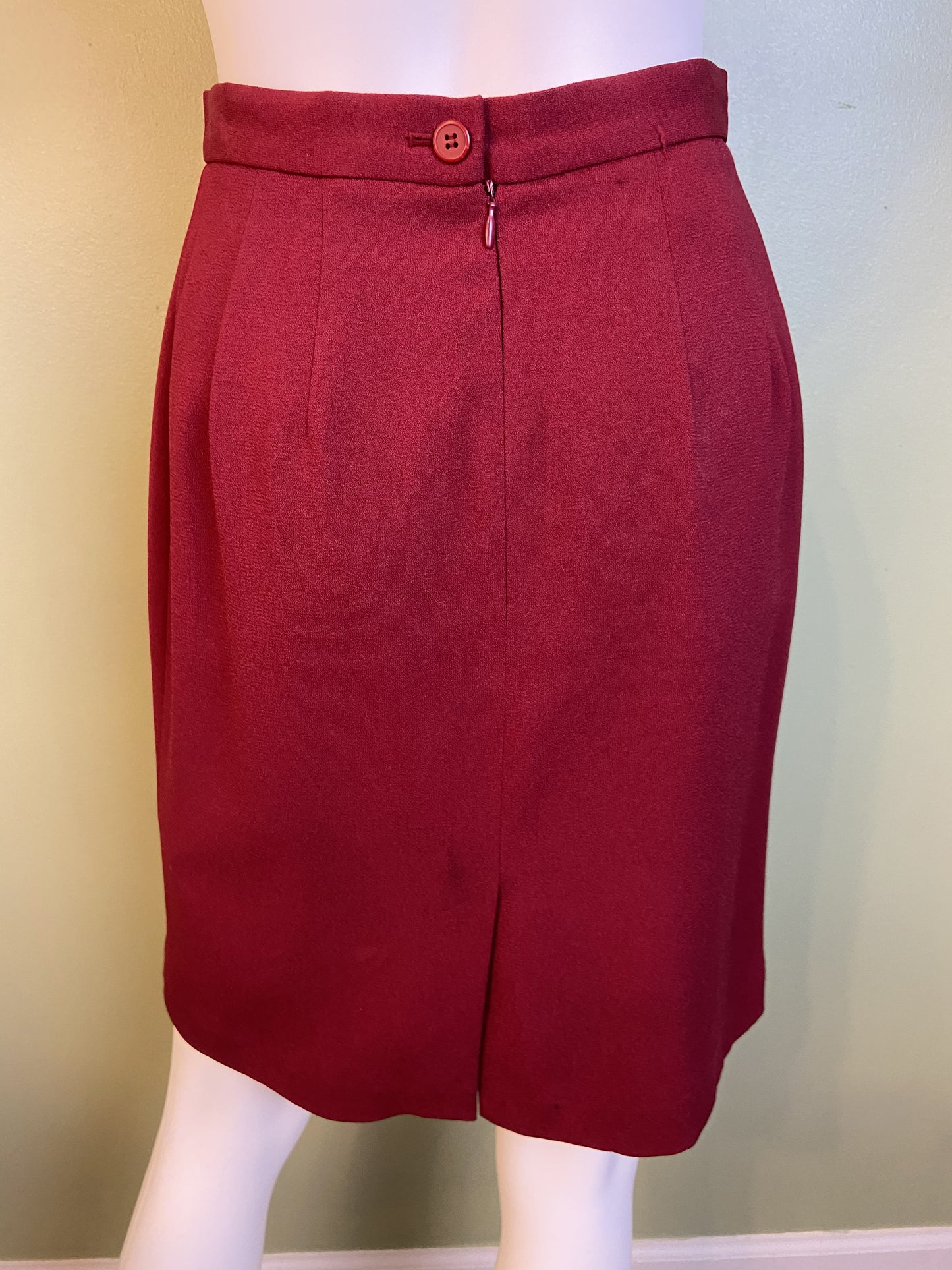 Dark Red Business Skirt Talbots