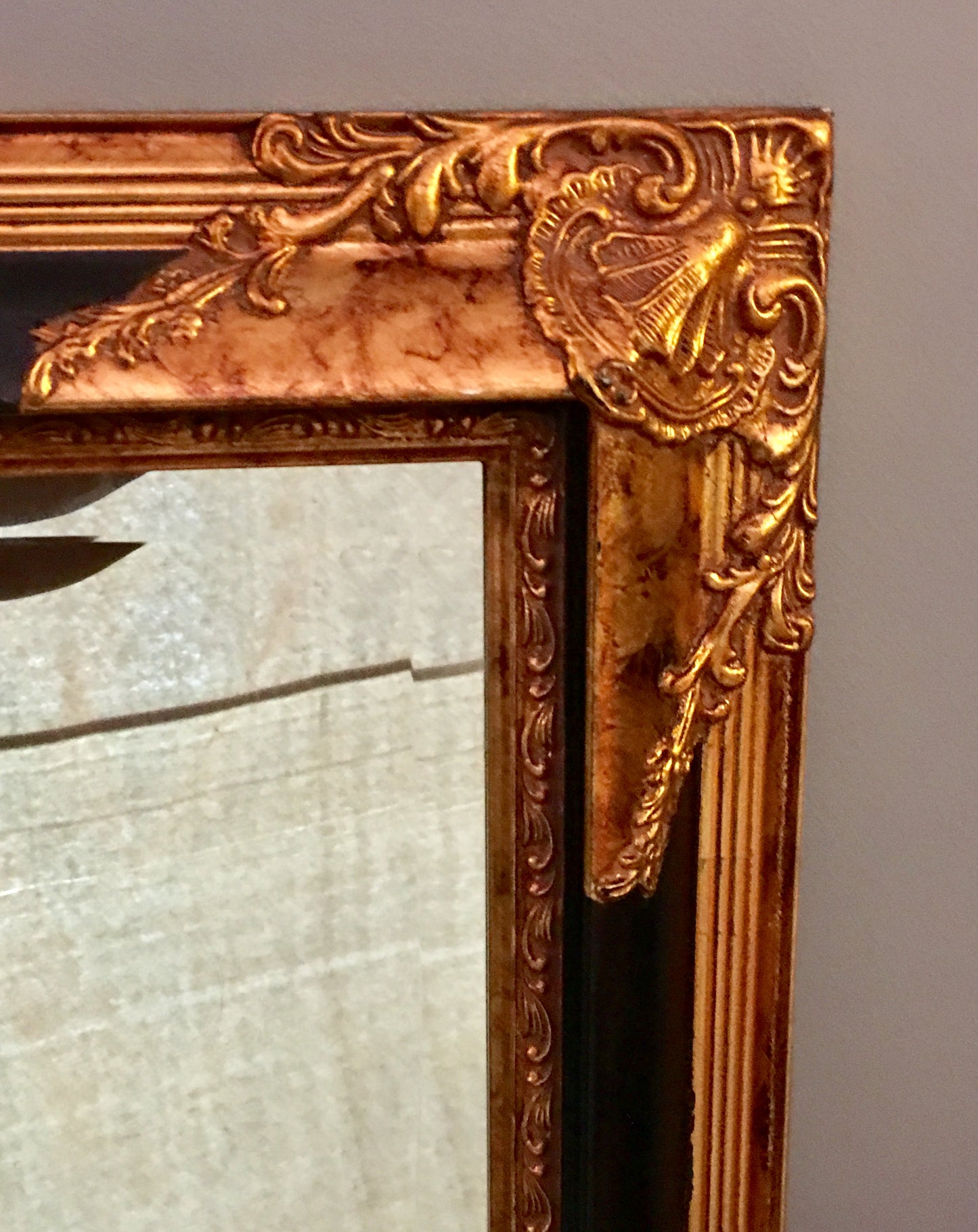 [SOLD] Baroque Rococo Gold Black Mirror