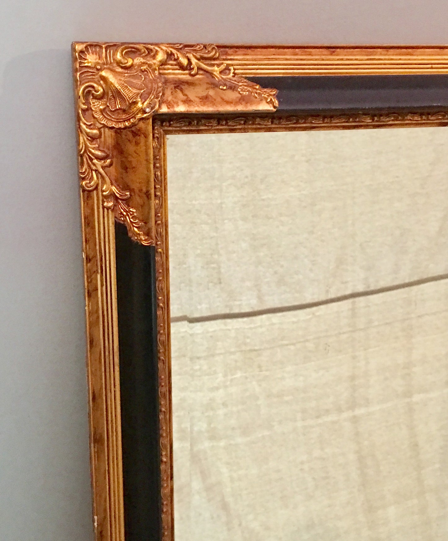 [SOLD] Baroque Rococo Gold Black Mirror