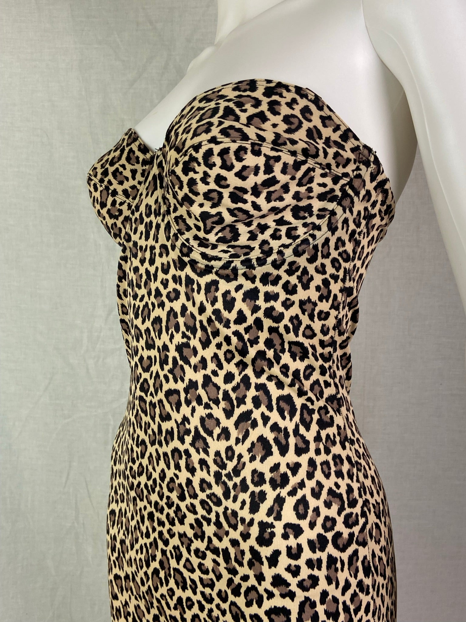 Body Slimmers Animal Print Leopard Slip Dress ABBY ESSIE STUDIOS
