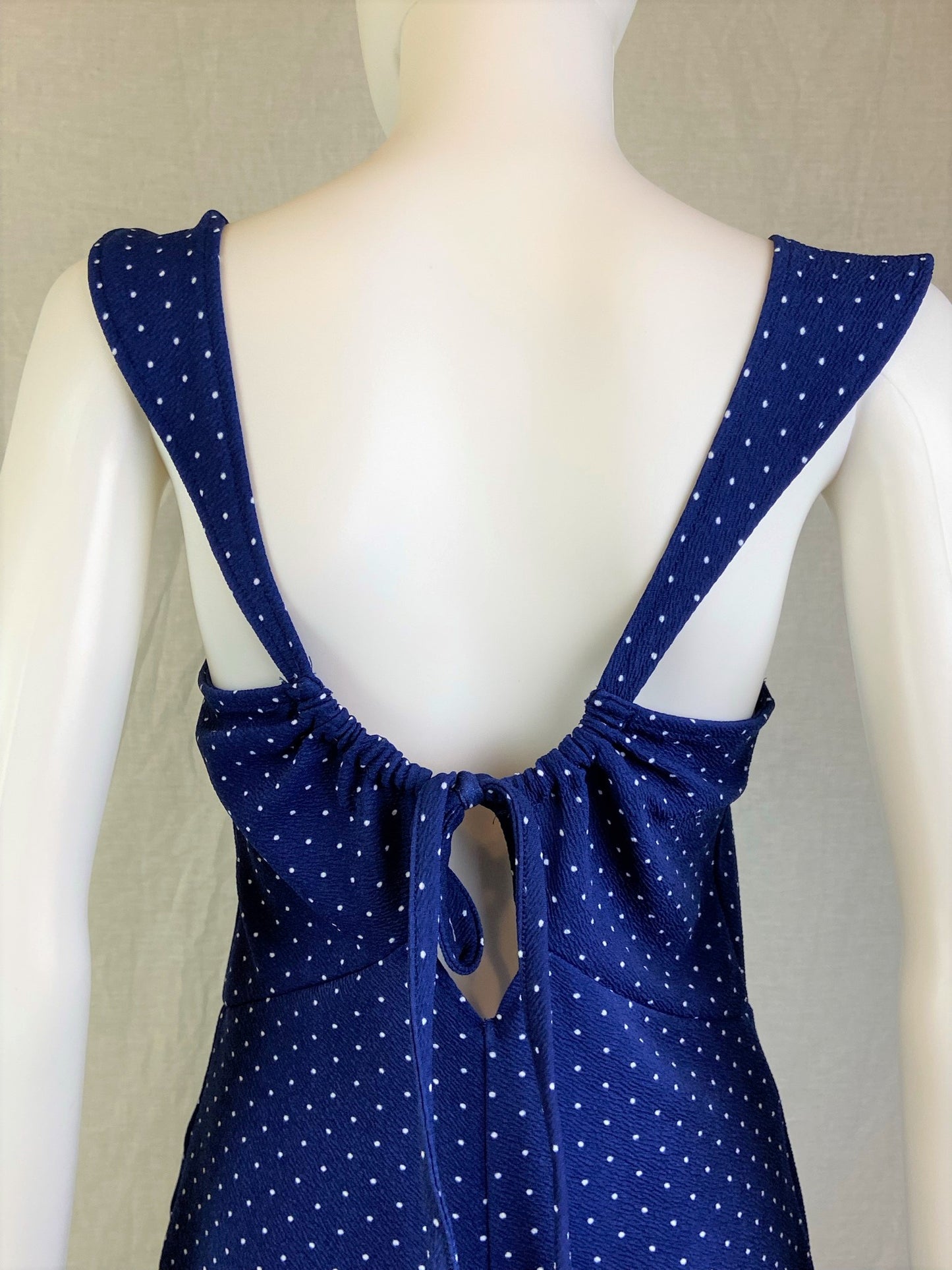 Derek Heart Retro Blue Polka Dot Shorts Romper