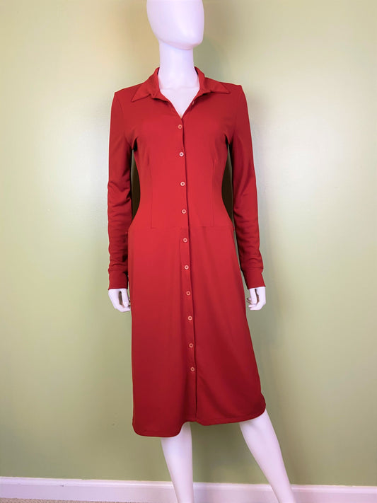 Kenneth Cole Red Button Down Shirt Dress Abby Essie