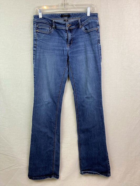 White House Black Market Distressed Faded Blue Denim Jeans ABBY ESSIE STUDIOS
