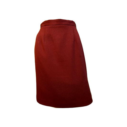 Dark Red Business Skirt Talbots