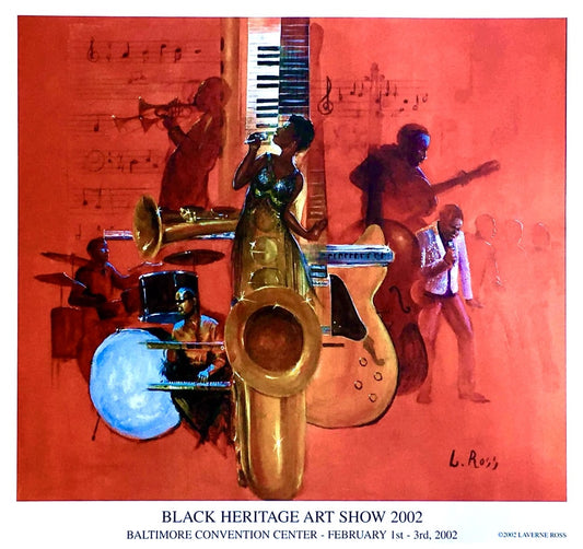 2002 "Black Heritage Art Show" Laverne Ross Poster Print ABBY ESSIE STUDIOS