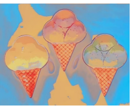 Modern Retro Ice Cream Dreams Art Print by Suga Lane