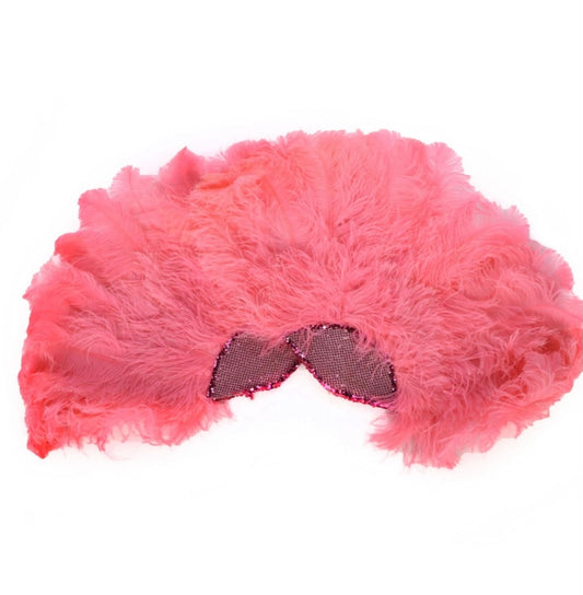 Pink Flamingo Feather BURLESQUE Fan