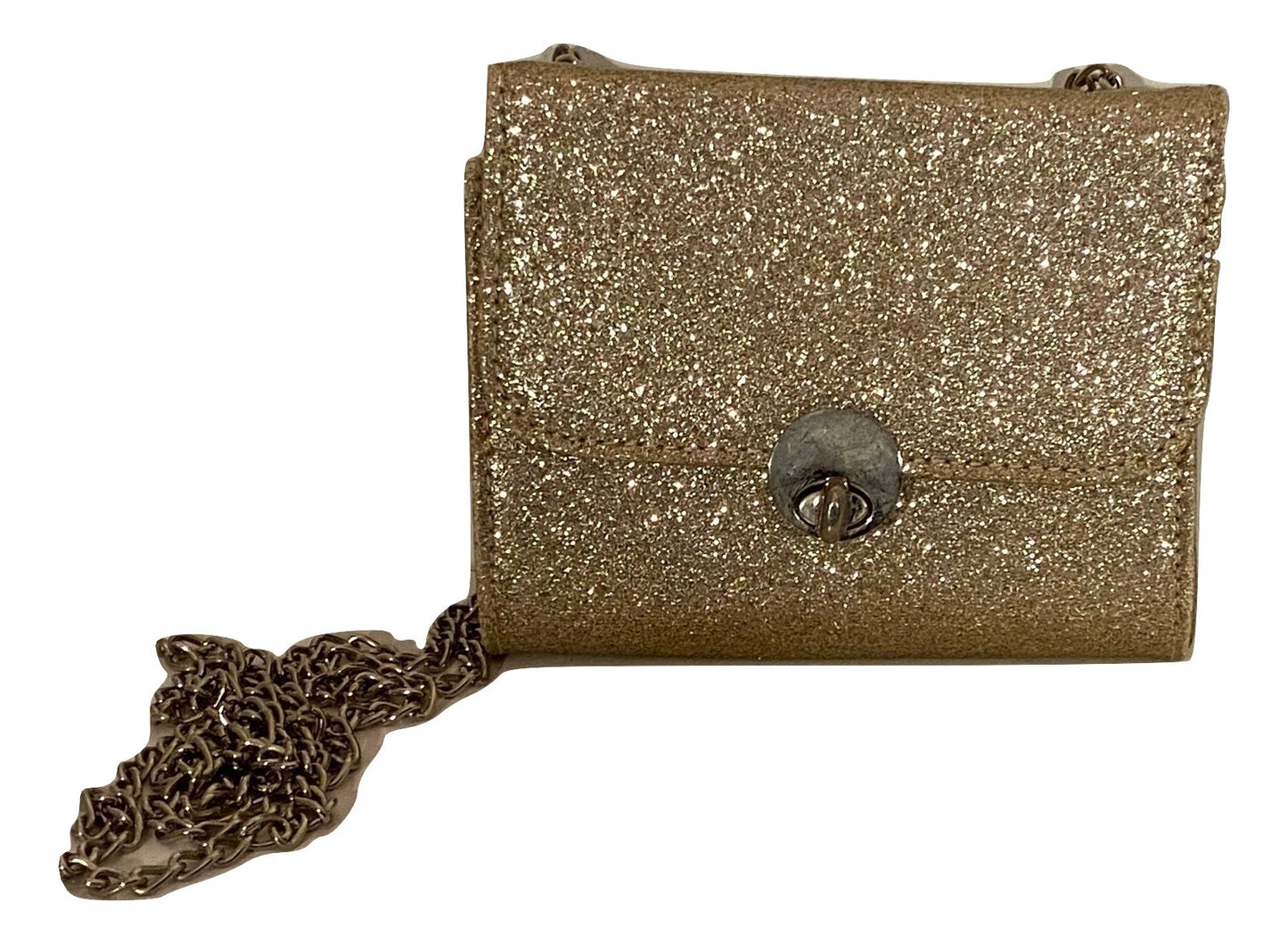 Gold Glitter Small Pocketbook Evening Bag